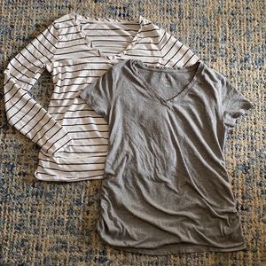 Two size M Isabel maternity shirts